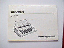 OLIVETTI CX450 TYPEWRITER OPERATING MANUAL thumbnail