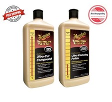 Meguiars Mirror Glaze M105 Ultra Cut Compound M205 Ultra Finishing Polish Kit