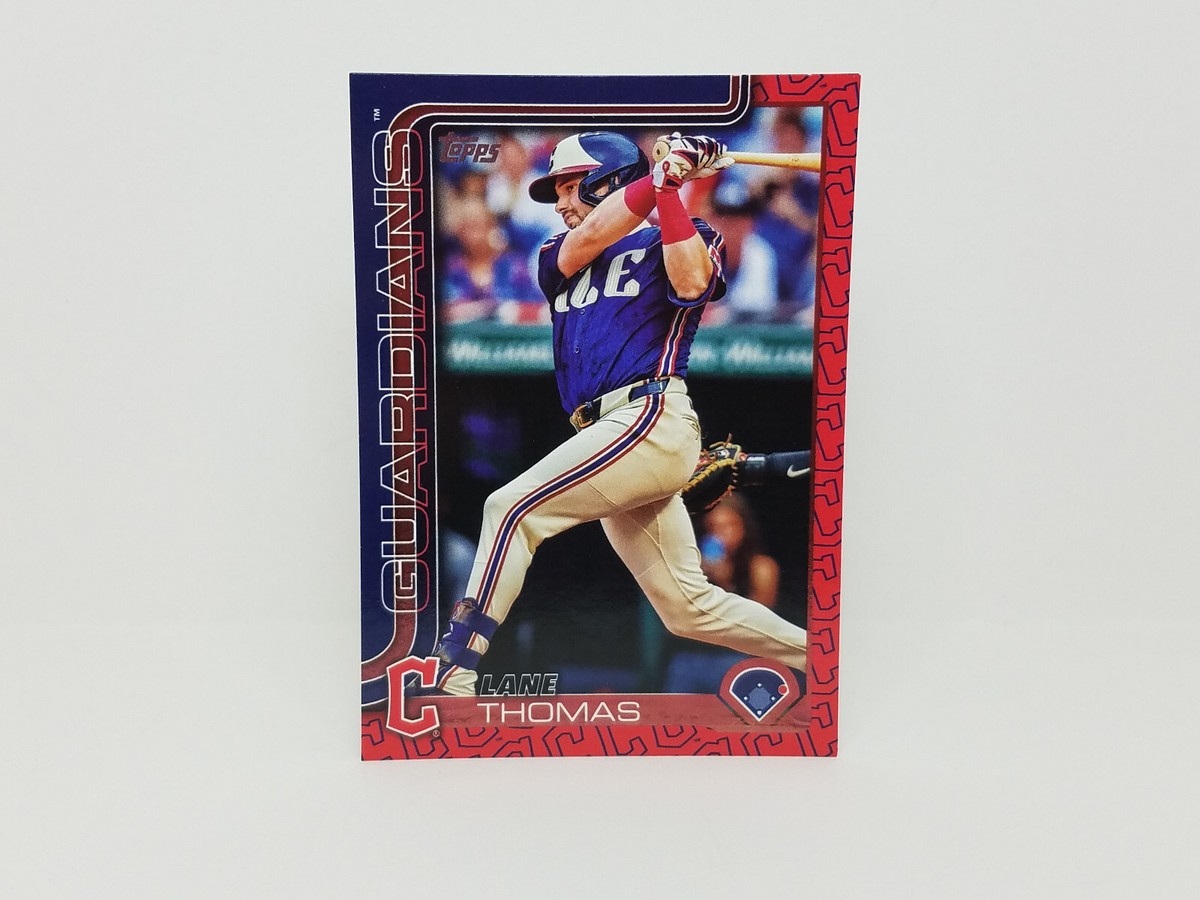 2025 Topps #3 Lane Thomas, Guardians - Team Color Border Variation
