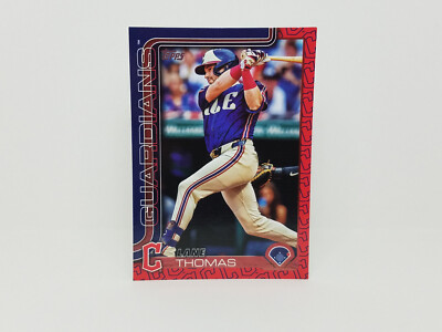 2025 Topps #3 Lane Thomas, Guardians - Team Color Border Variation