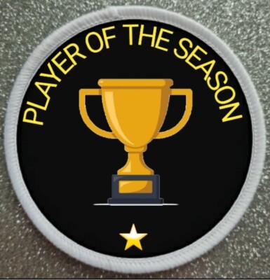 3 Zoll Spieler der Saison Bügeleisen/Nähen Patch Abzeichen Sport Award