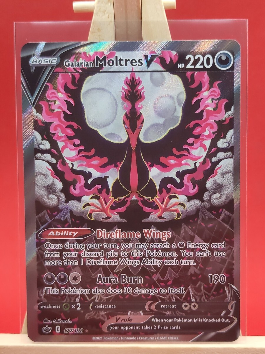 Galarian Moltres V 177/198 Chilling Reign Alternate Full Art