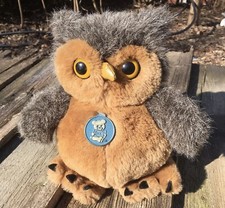Dakin Nature Babies Plush Owl 9" Toy Vintage 1986 With Dakin Medallion