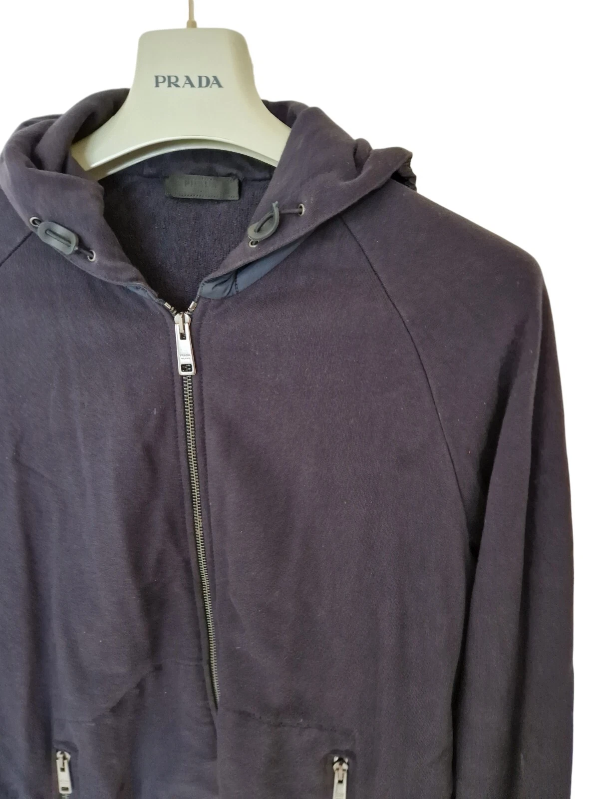 Felpa maglione maglione pile uomo PRADA full zip taglia media. Prezzo consigliato £ 1.695