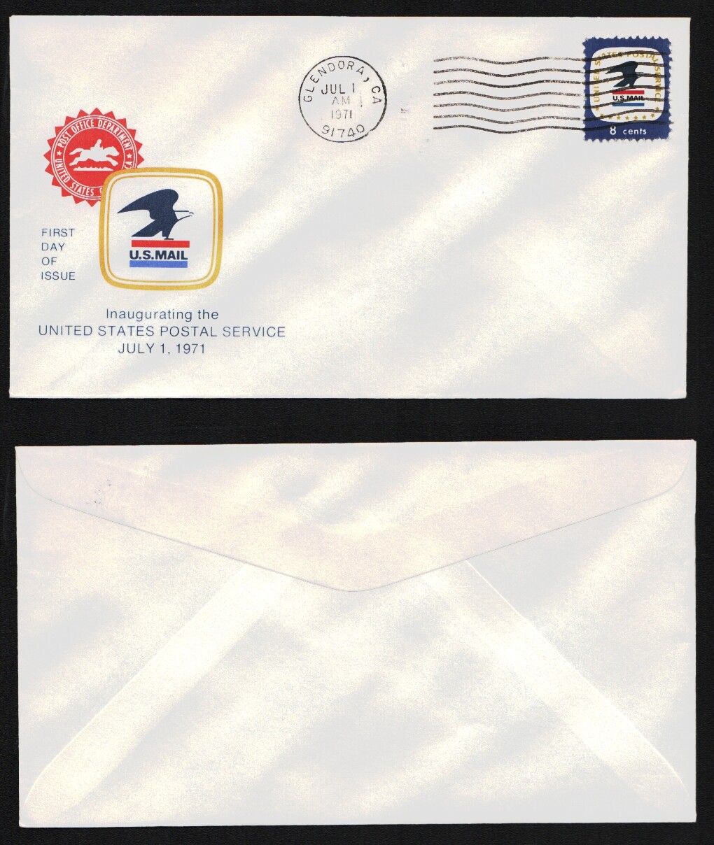1396 FDC 711971 Glendora CA Inauguration of USPS Rarity 14 FD7808 eBay