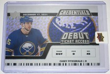 22-23 UD CREDENTIALS CASEY FITZGERALD HORIZONTAL DEBUT TICKET ACCESS ROOKIE /999