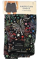 NWT AMERICAN EAGLE Stretch Boxer Sz XS-S-M-L-XL Black Red Blue Fireworks 11