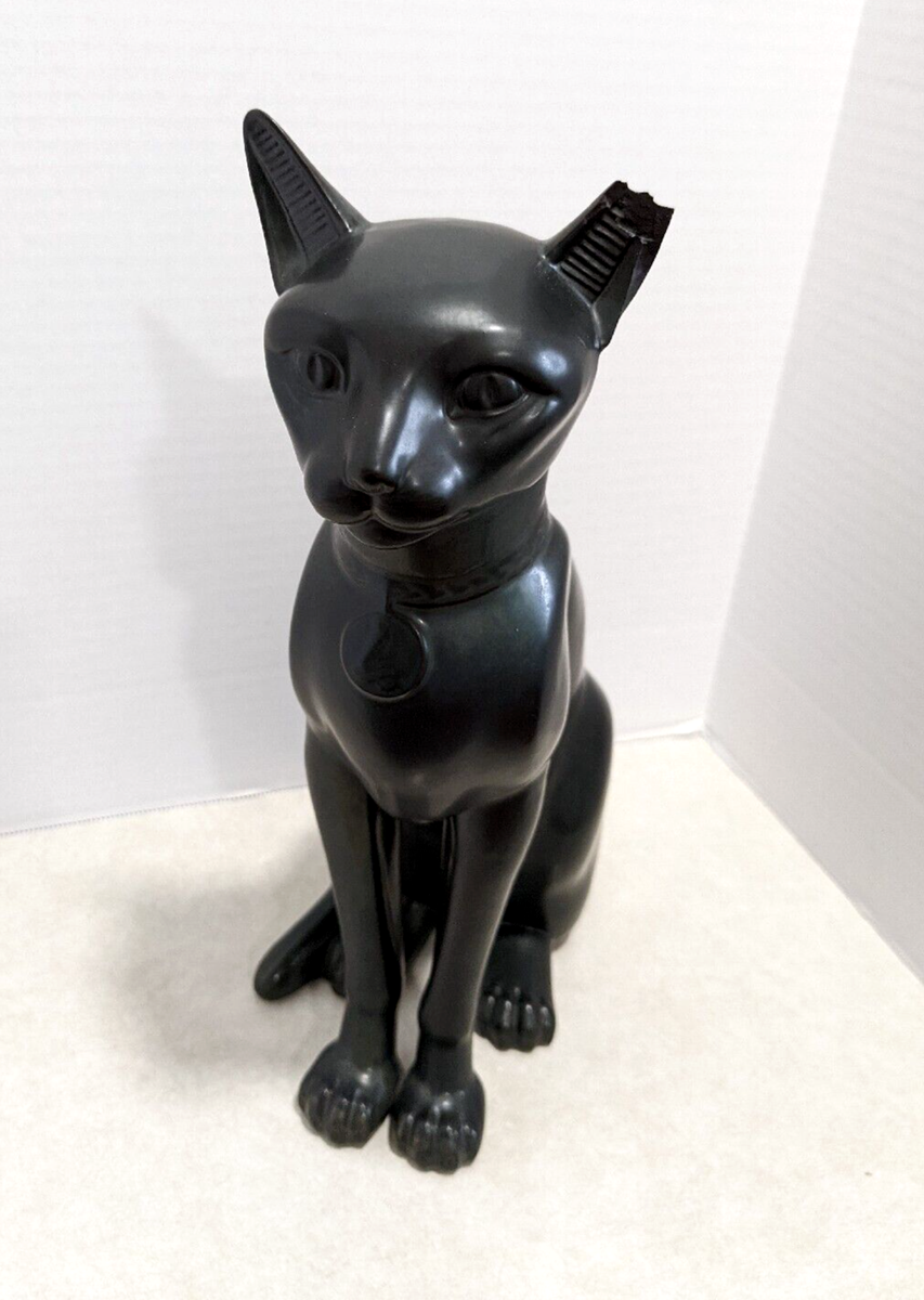 アンティーク雑貨 BLACK CATS U.S.A. TOUR 1982 Rare Retired BIG 1982 Lladro Egyptian Cat 13