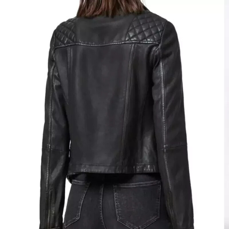 ジャケット・アウター ALLSAINTS leather Jacket NEW AllSaints Catch Leather Biker Jacket in Black Size 0 #SJ1212