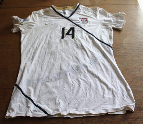 TEAM ISSUED JERSEY USNWT U20 2010 FIFA WORLD CUP #14 MEG MORRIS GAME PRACTICE