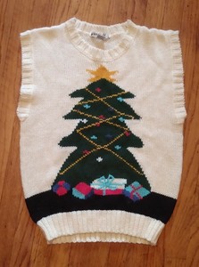 vintage christmas vest