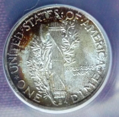 SILVER(MS66)1945(WOW!! TONE/ LUSTER!!!!)MERCURY  DIME -  A BEAUTY!!!(ANACS)