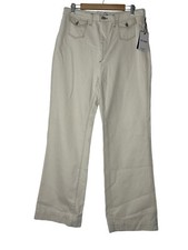 New RE/DONE Wide Leg Jeans Women s Size 31 X 32 Beige 70s Stove Pipe High Rise