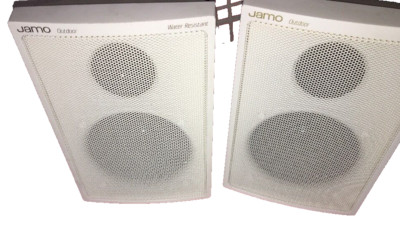 jamo outdoor white speakers water resistant Vintage Rare Pair