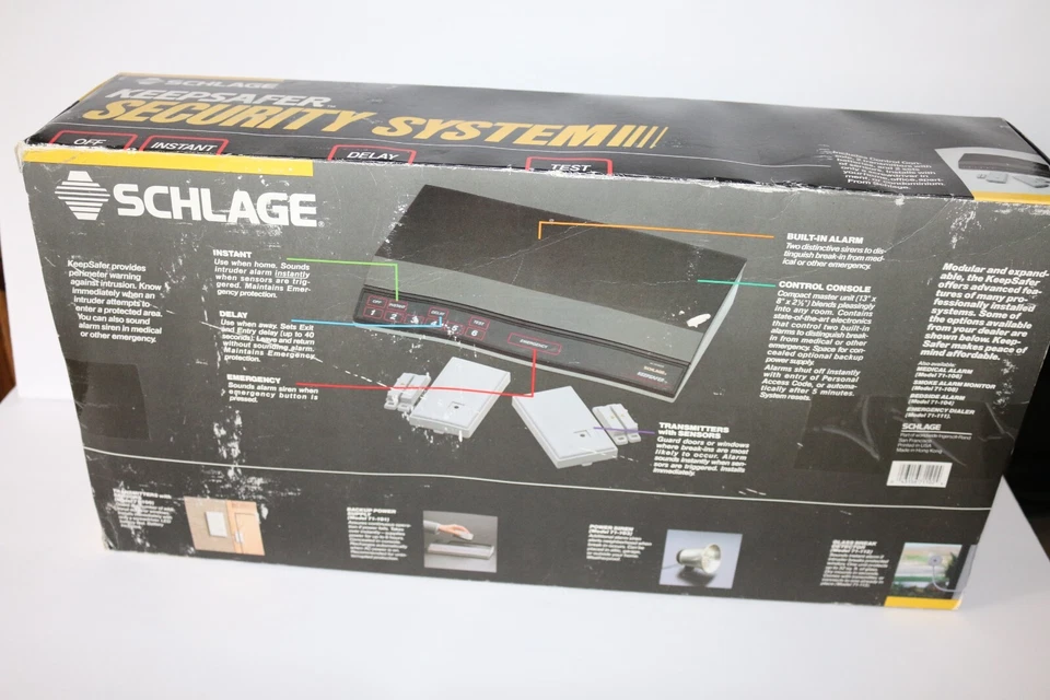 NOS Schlage Keepsafer Sistema de Seguridad Inalámbrico con Consola, Sensores Alarma Intruso Foto 3 de 4