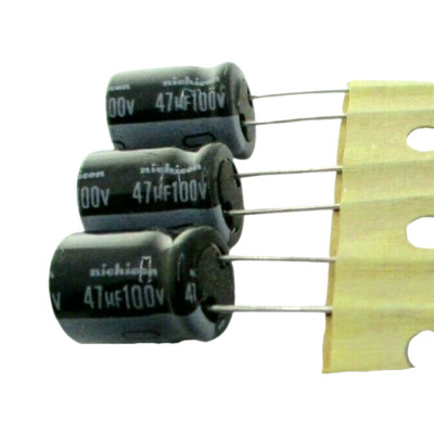 12pcs Nichicon VZ Series 47uF 100V 105C Electrolytic Capacitor, Radial, USA