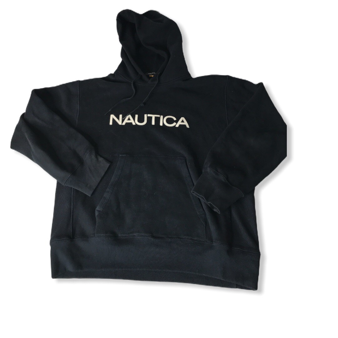 Nautica Navy Blue Hooded Sweatshirt Sz 