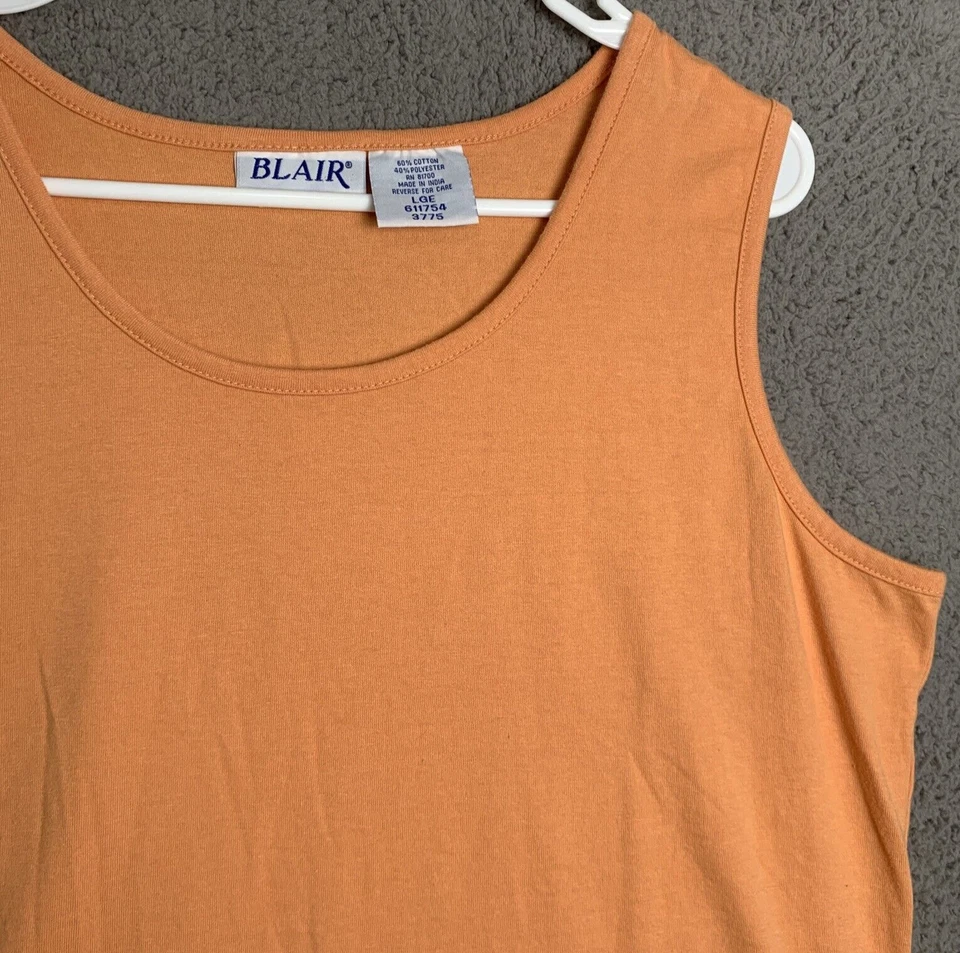 Blair Майка женщин большой оранжевый без рукавов повседневный пуловер блузка рубашка - Изображение 3 из 4