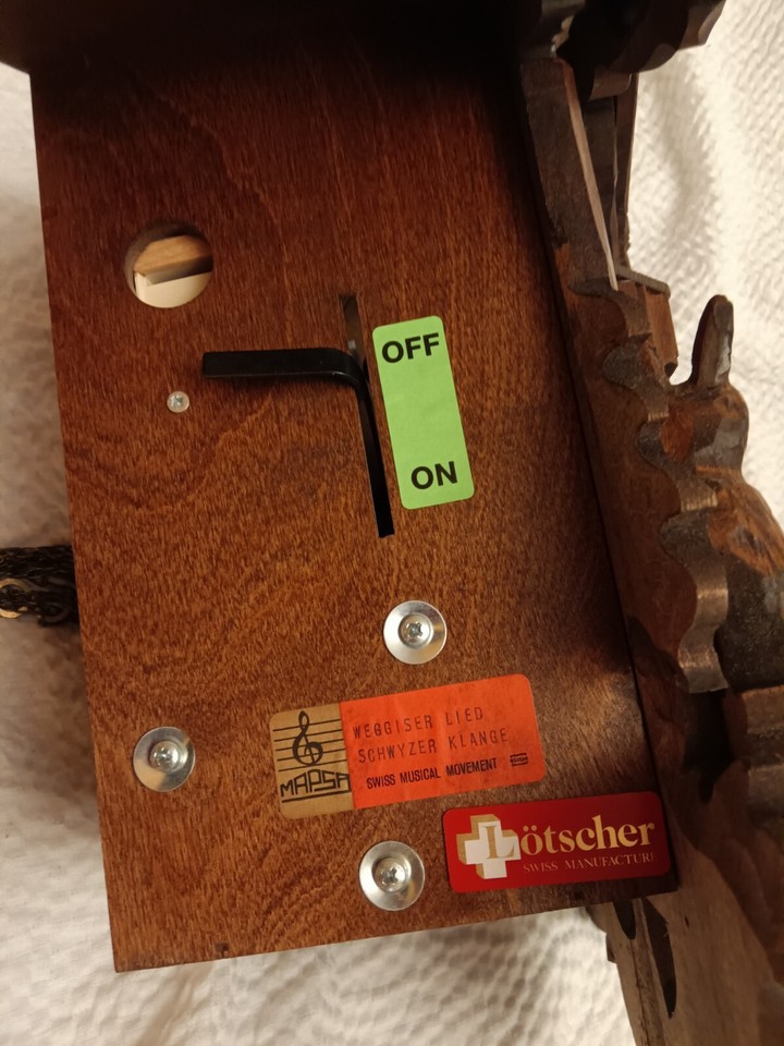 Musical Cuckoo Clock Lotscher Switzerland, Vintage. eBay