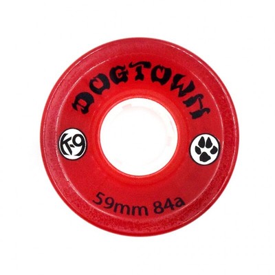 DOGTOWN K-9 CRUISER 59mm 84a Wheels Clear Red Skate Longboard Cruiser Rollen