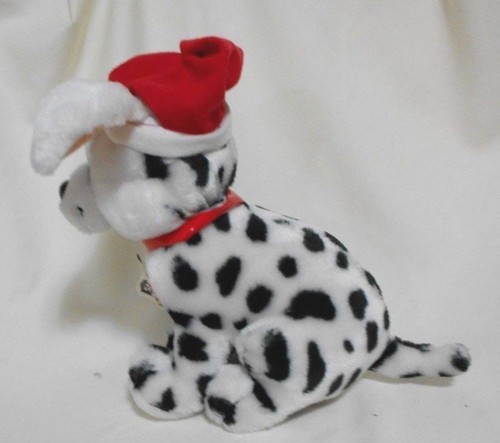 Xmas New Walt Disney 101 Dalmatians Santa Dog Stuffed Animal 9" - Picture 2 of 5