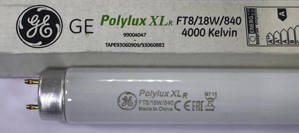 1x 18W GE T8 2ft 24" 600mm Fluorescent Tube Strip Light Bulbs 4000K Lamps G13 - Image 4 of 4