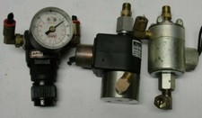 ARO AIR REGULATOR + GAUGE  + Parker 7450301 valve + Bellows B445-1001 lot of 3 