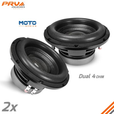 2x PRV 8'' Motorsports Subwoofer MT8SW800 Dual 4 Ohm 1600W Shallow Waterproof Sub
