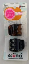 Scunci No-Slip Grip Jaw Clips, 6 Count Pack of 1 Black 6 Count Pack of 1 