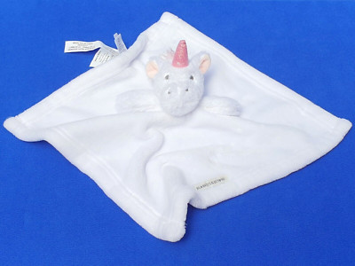 BLANKETS & BEYOND EINHORN UNICORN SCHMUSETUCH KUSCHELTUCH COMFORTER WEISS