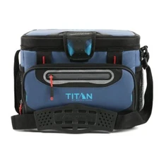 Titan By Arctic Zone 12 Can Zipperless Soft Side Cooler, Ocean Blue