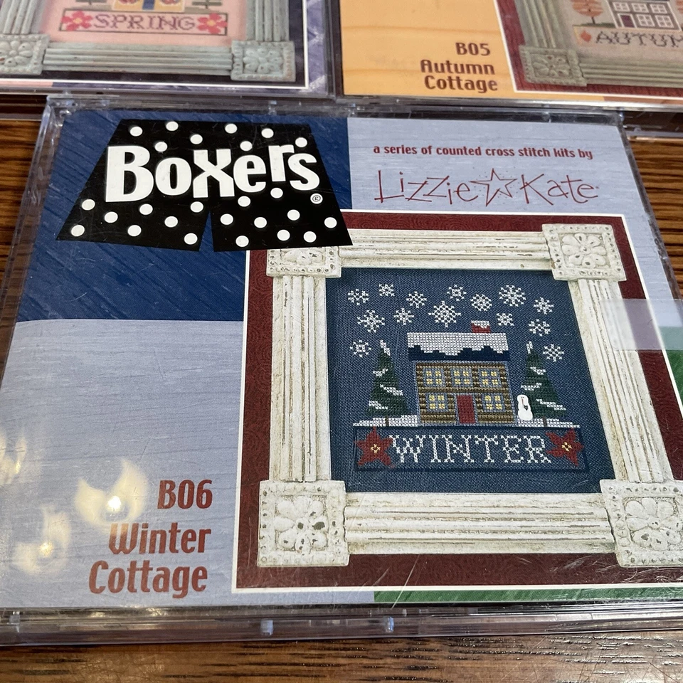 Lot Of 3 Only OOP Lizzie Kate Boxers - Autumn, , Spring and Winter Cottage. - Image 2 of 4