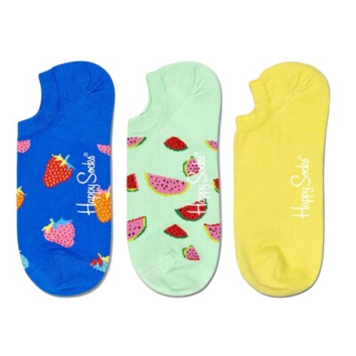 Happy Socks 3-Pack Sneaker Socken Frucht Motiv