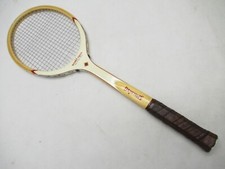 VINTAGE SPALDING "WORLD OPEN" WOODEN TENNIS RACQUET. ANTIQUE / DISPLAY