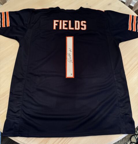 JUSTIN FIELDS Chicago Bears Signed Jersey Beckett Witnessed COA WL69997