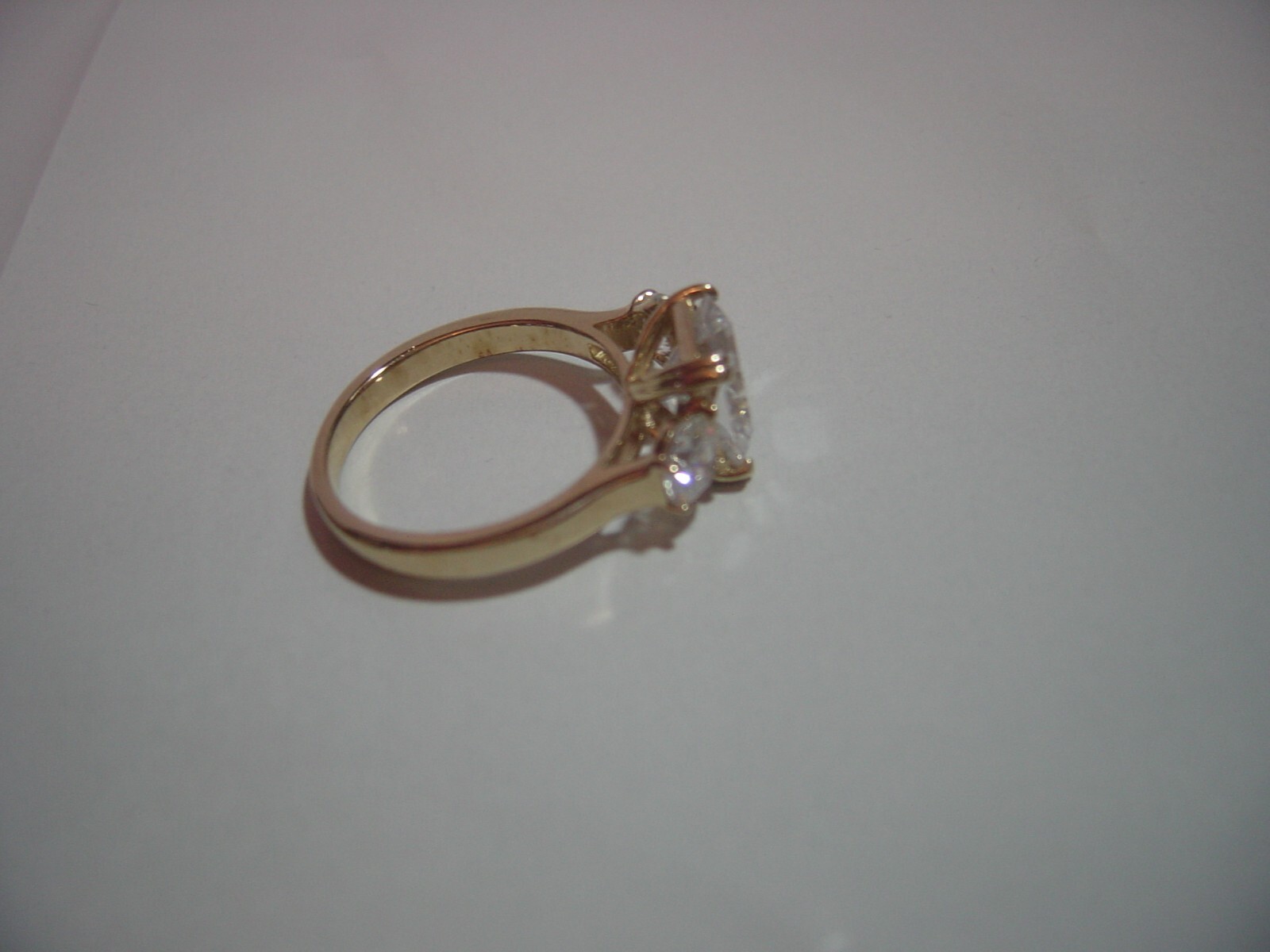 SUPERB BEAUTIFUL SOLID SILVER &GP-RING-BRILLIANT … - image 3