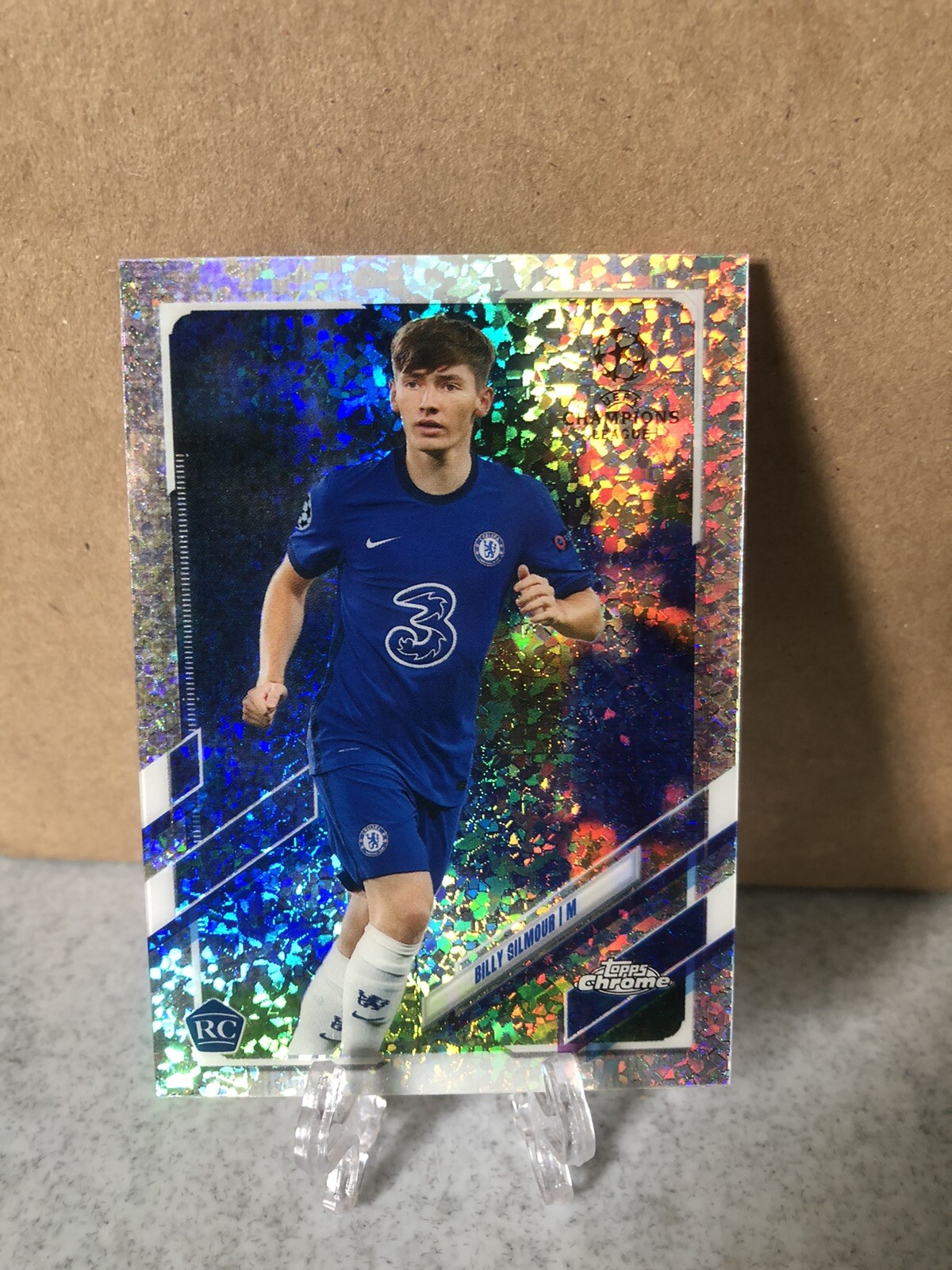 2020-21 Topps Chrome UCL UEFA Billy Gilmour Speckle Refractor Rookie RC #66
