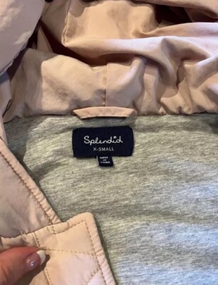 Splendid Brand XS Modal  Super Soft Hooded Puffer 