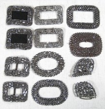 Set of 12 Vintage Jeweled Buckles