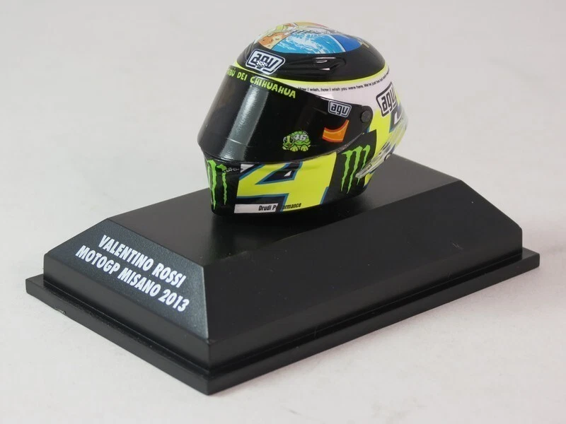 Minichamps Valentino Rossi AGV Helmet MotoGP Misano 2013 1/8 398130056 - Immagine 2 di 4