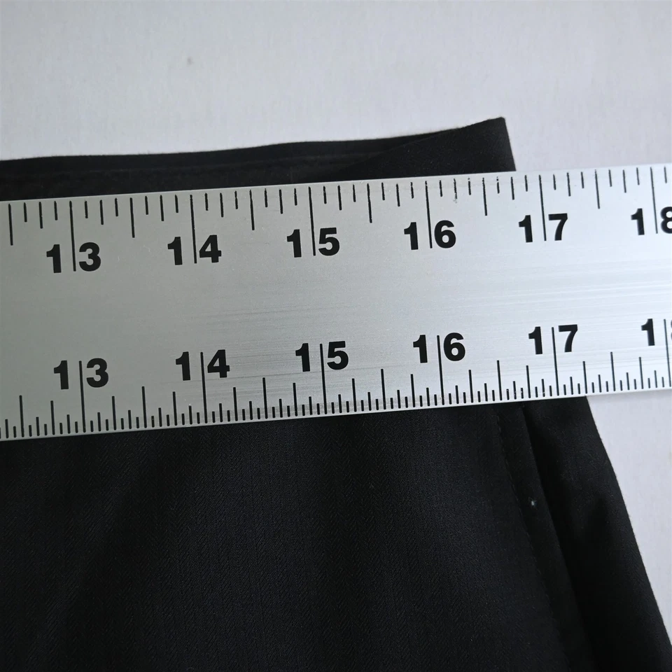 Pantalones de vestir Michael Kors 33x32 negros pata de gallo de lana frente plano para hombre Foto 2 de 4