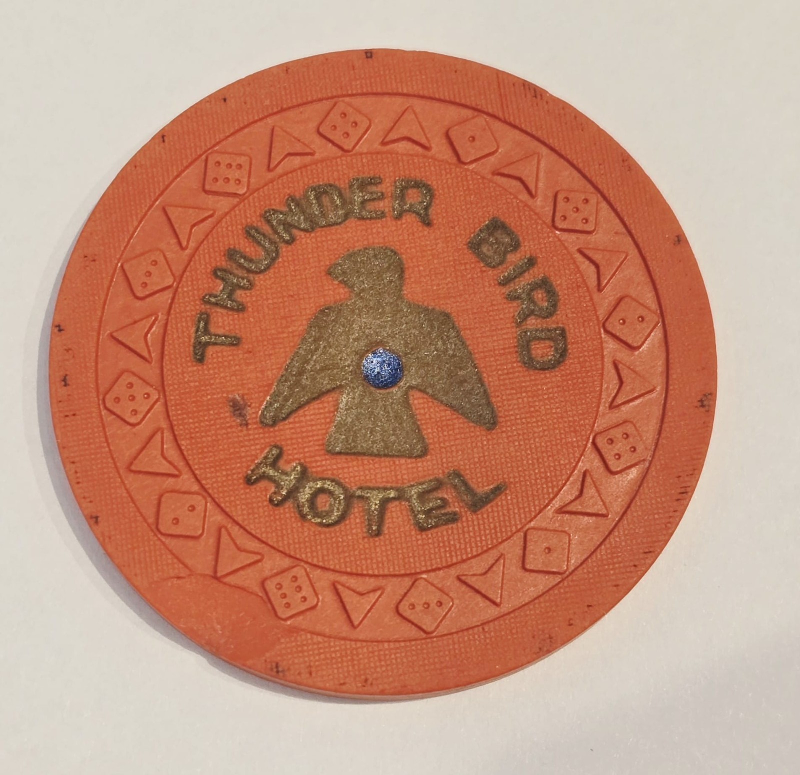 UNIQUE - $5 Chip - Thunderbird Thunder Bird Hotel Casino - Las Vegas Nevada NV