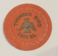 UNIQUE - $5 Chip - Thunderbird Thunder Bird Hotel Casino - Las Vegas Nevada NV