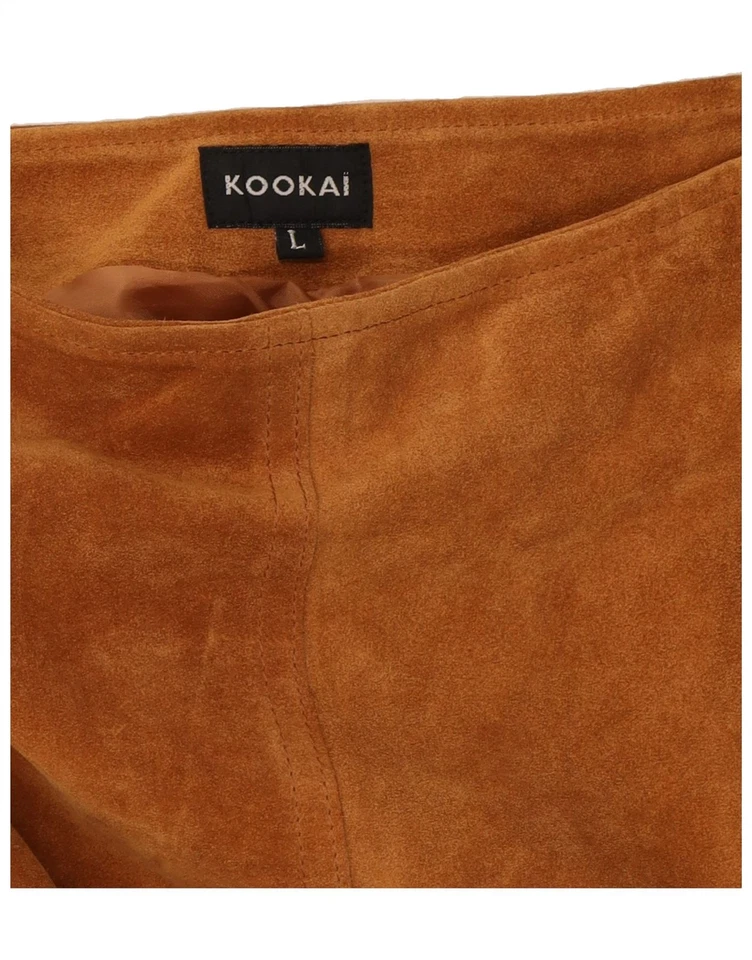 KOOKAI женщин замши высокая талия макси юбка Великобритании 14 большой W28 коричневый классический DI37 - Изображение 3 из 3