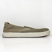 Olukai Mens Lae Ahi 10443-1010 Gray Slip On Casual Shoes Sneakers Size 11.5