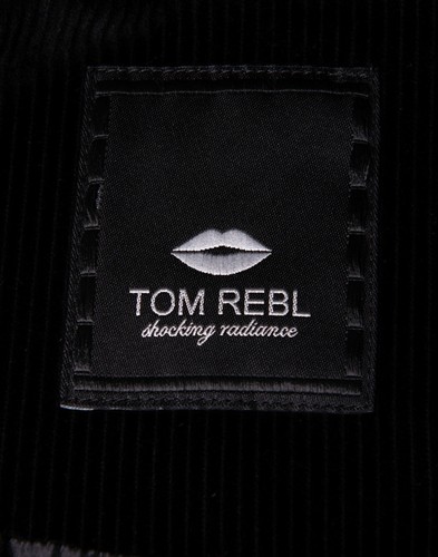 RRP€785 TOM REBL Biker Jacket IT46 US36 S Wool Blend Plaid Contrast Corduroy - Picture 11 of 11