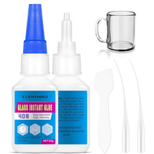 2-Pack Fast Curing Glass Glue, Super Glue for Glass, Acrylic, Mirror and More, C