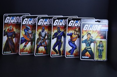 GI Joe Lot of 6 Action Figures From ReAction (Snake Eyes, Destro and More)