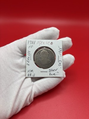 1788 Mexico 2 Reales Silver Colonial Coin Milled Bust-Type KM#88.2 FF
