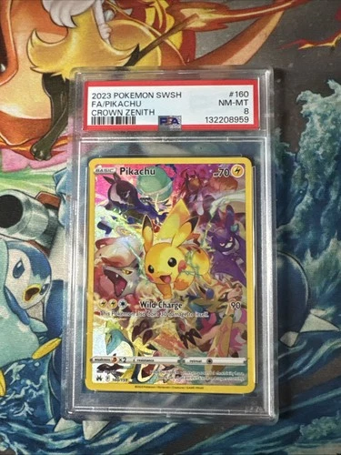 PSA 8 - 2023 Pokemon Sword And Shield Crown Zenith 160 Fa/Pikachu